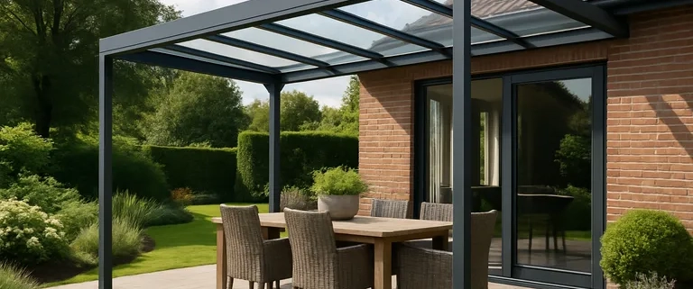 Een terrasoverkapping plaatsen die bij jouw tuin past